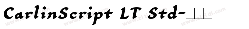 CarlinScript LT Std字体转换